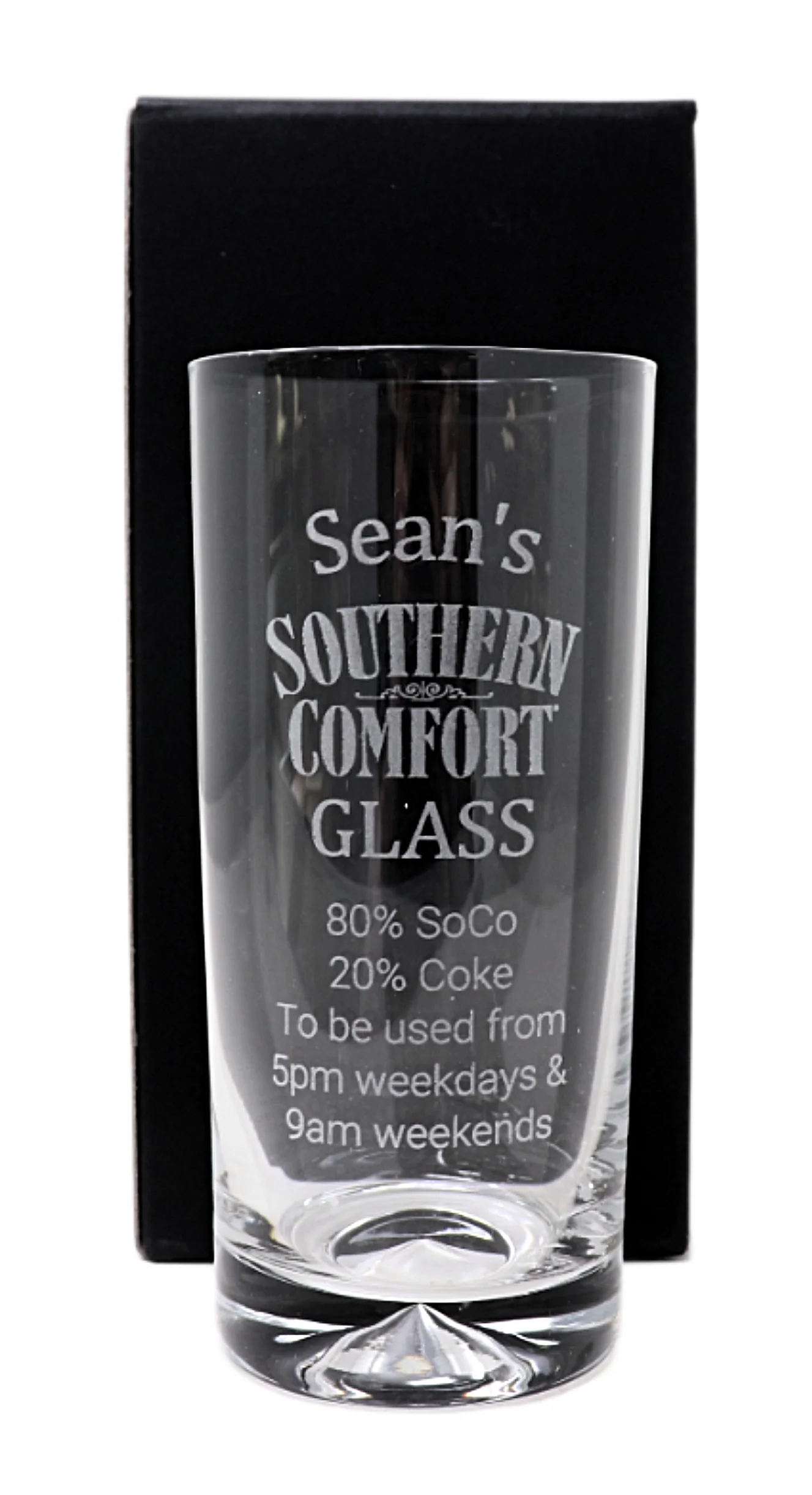 Personalised Engraved Highball Glass & Miniature Alcohol Gift Set - Southern Comfort % Design - Image 3