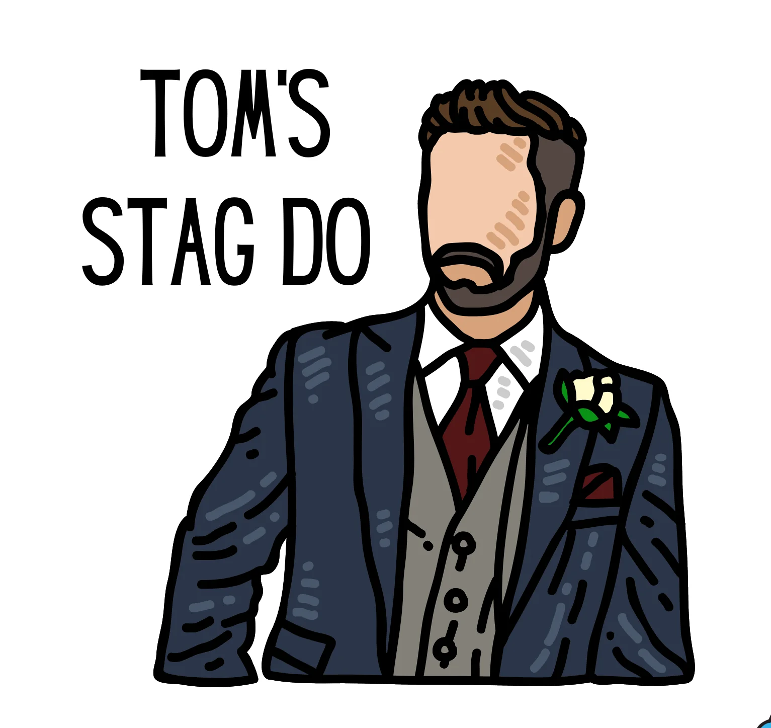 Personalised Stag Do Wedding Edible Cocktail Drink Toppers - Image 3