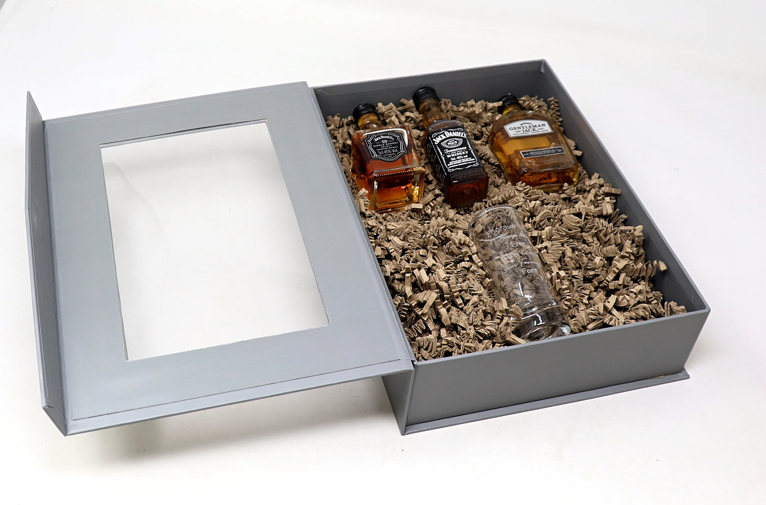 Personalised Tall Shot Glass & Jack Daniel's Premium in Presentation Gift Box - Image 2