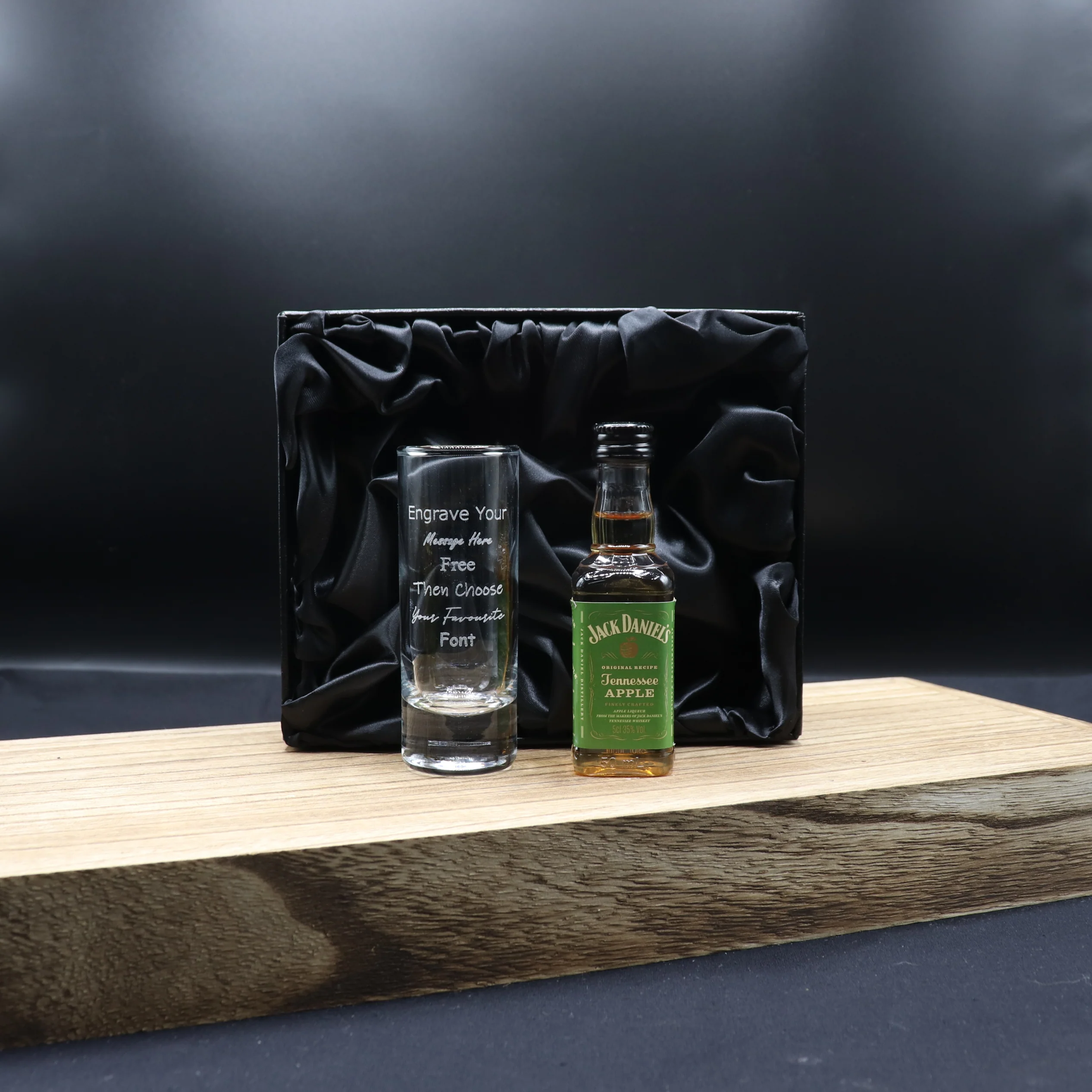 Personalised Tall Shot Glass & Jack Daniels Miniature - Image 9