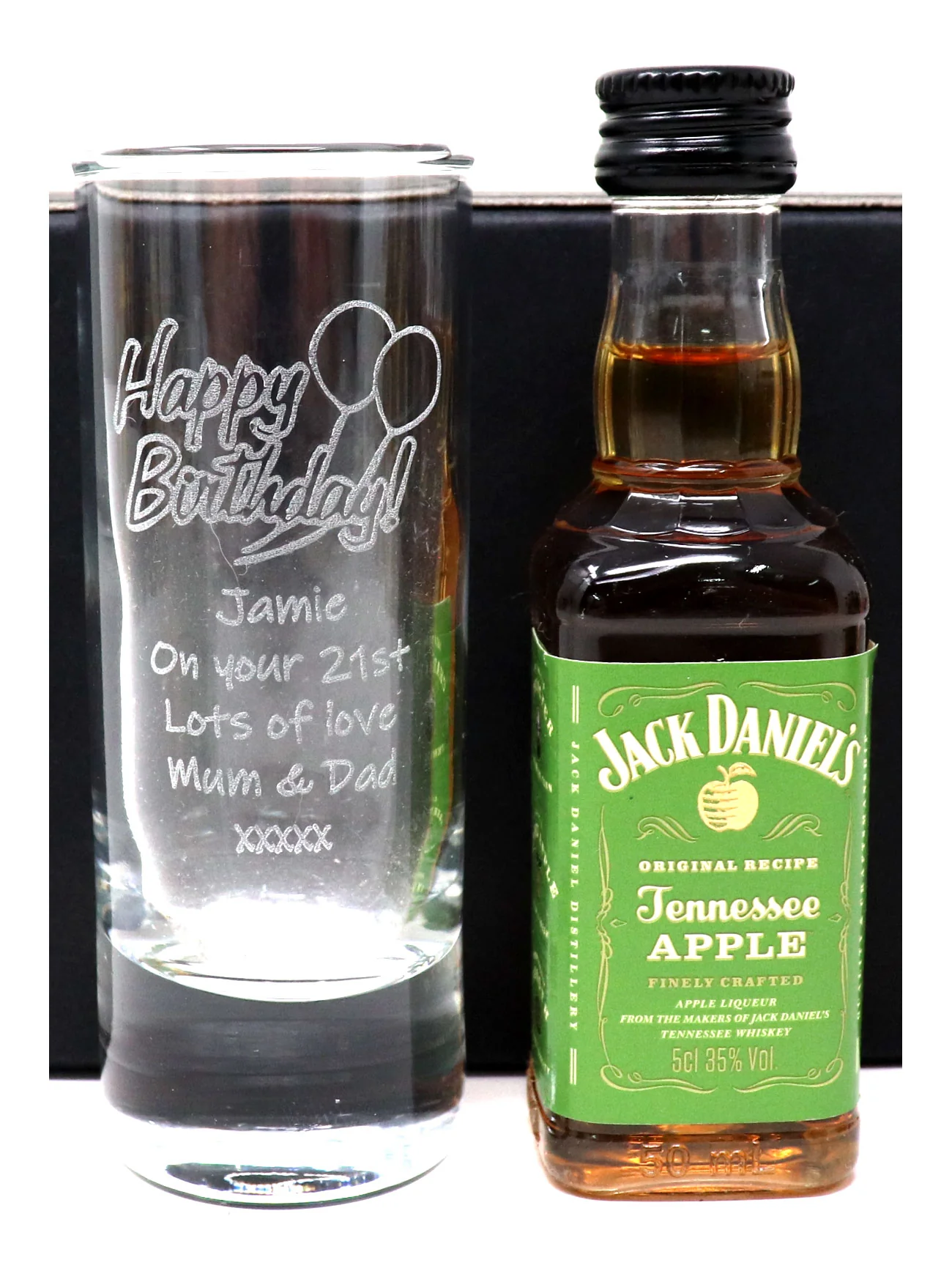 Personalised Birthday Shot Glass & Miniature Bottle of Alcohol Gift Set - Image 7