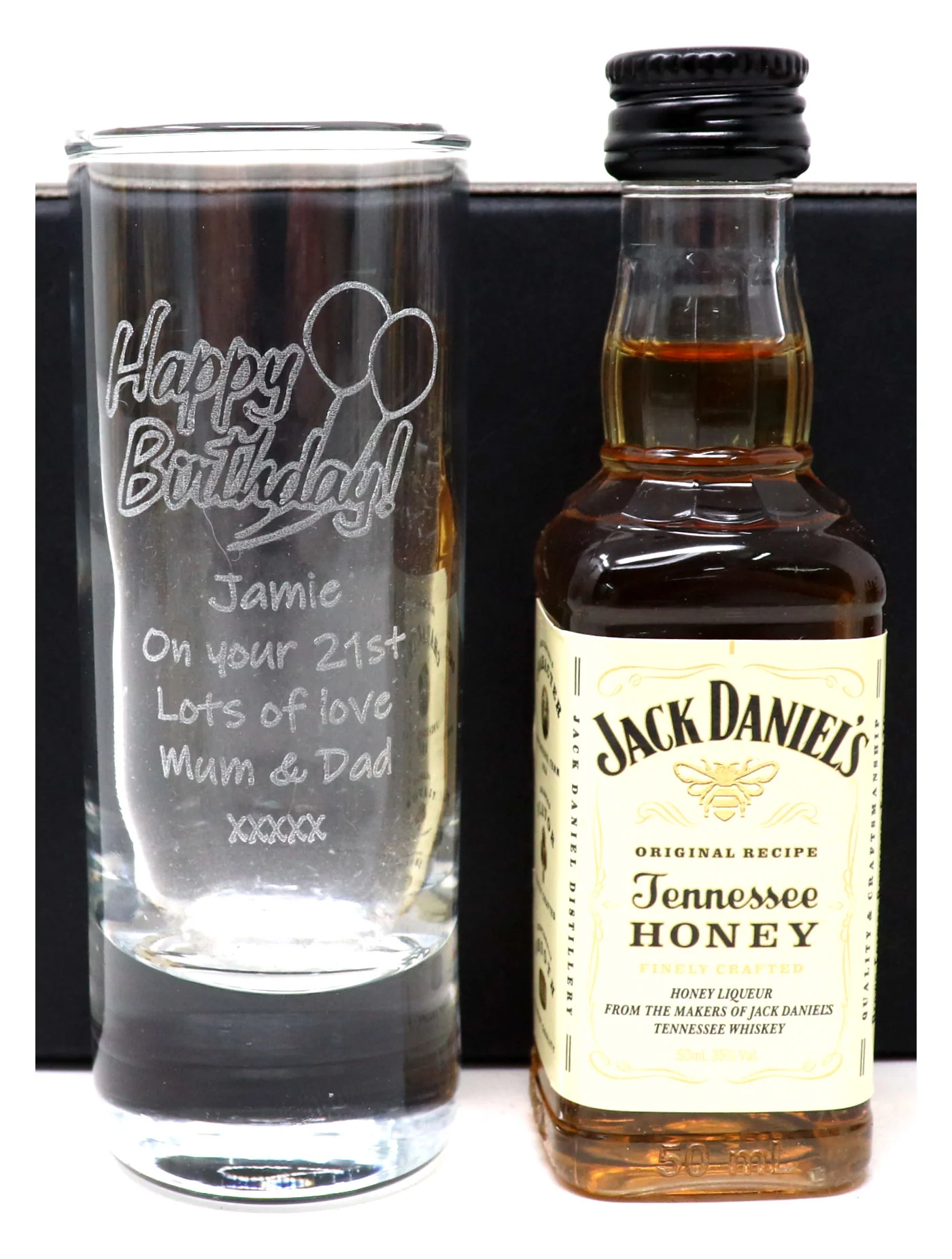 Personalised Birthday Shot Glass & Miniature Bottle of Alcohol Gift Set - Image 8