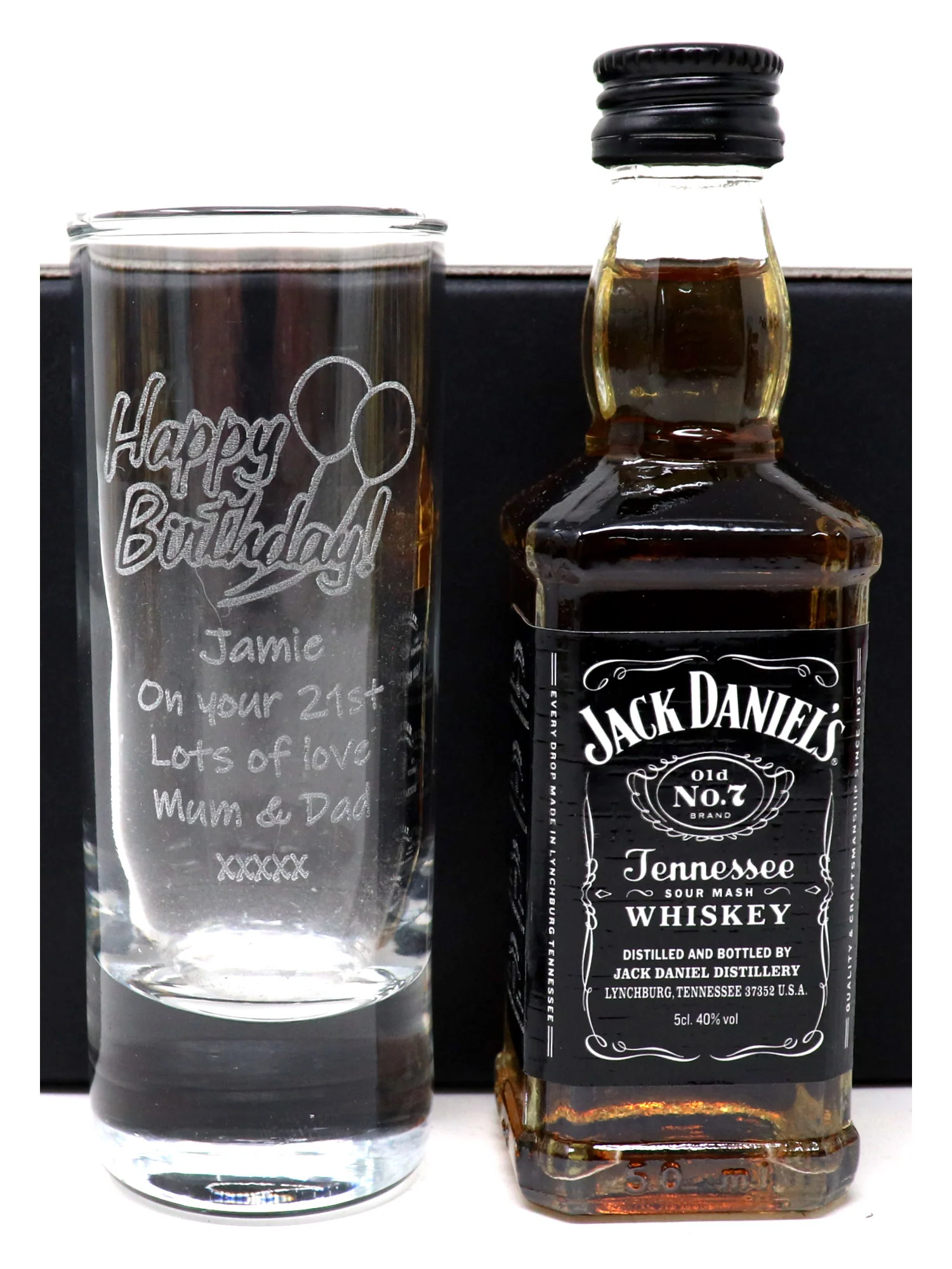 Personalised Birthday Shot Glass & Miniature Bottle of Alcohol Gift Set - Image 9