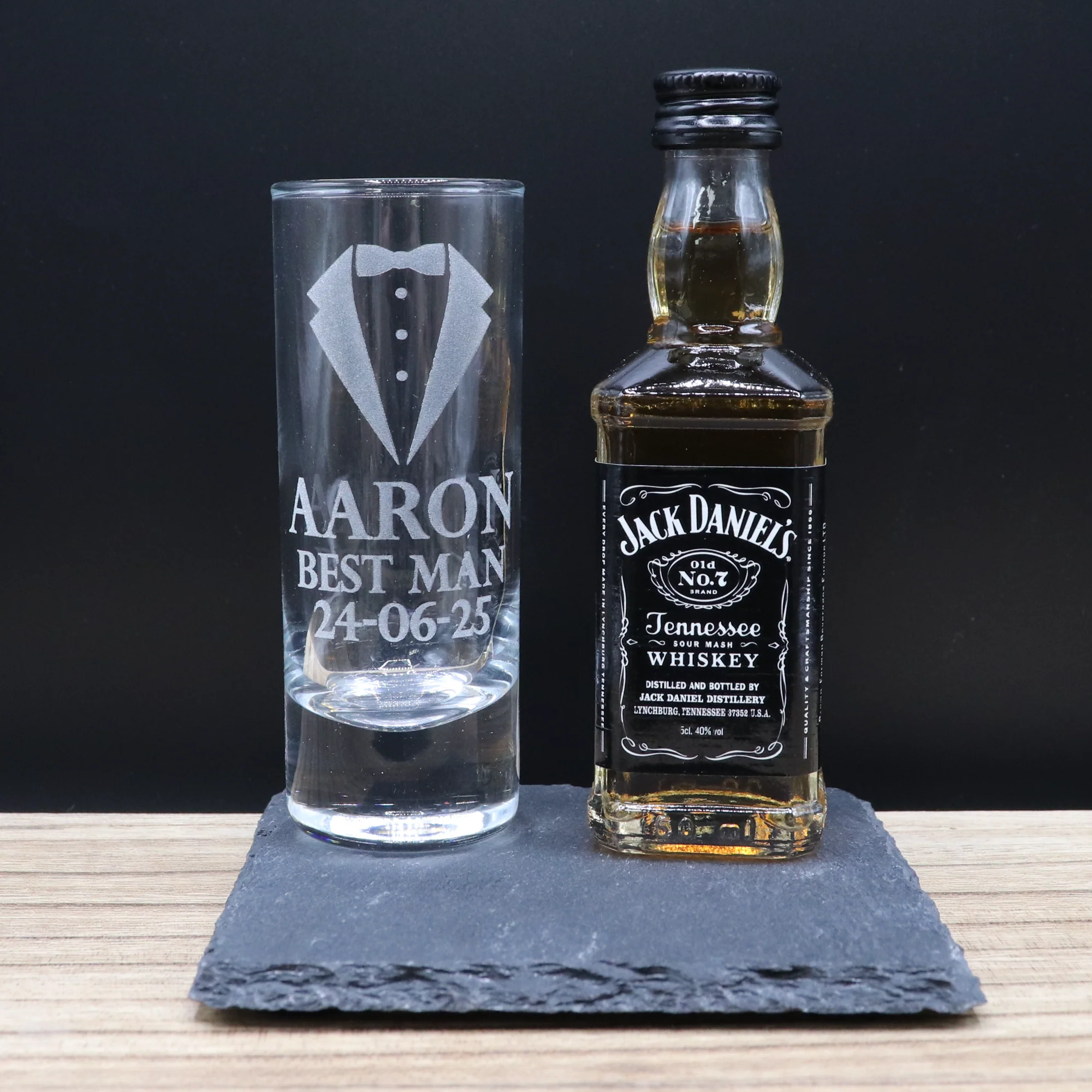 Personalised Best Man Wedding Shot Glass & Miniature Alcohol Gift Set - Image 13