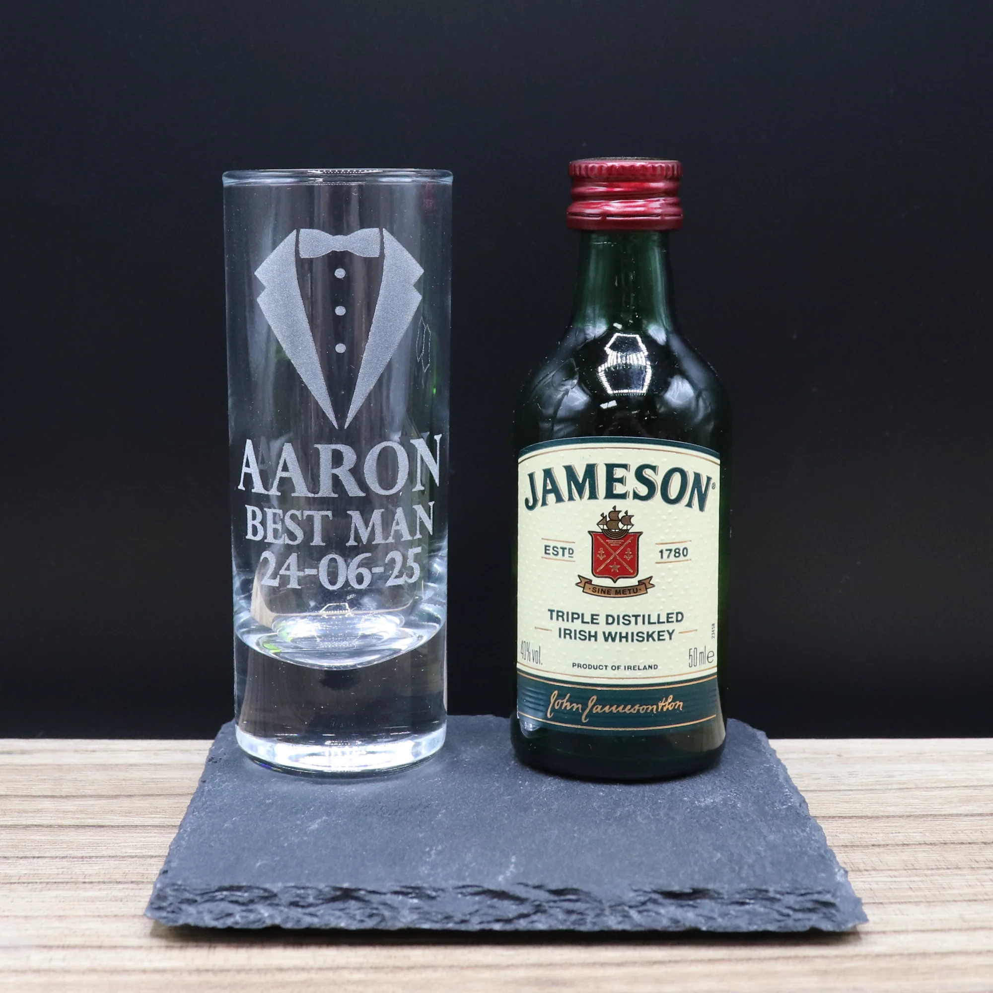 Personalised Best Man Wedding Shot Glass & Miniature Alcohol Gift Set - Image 14