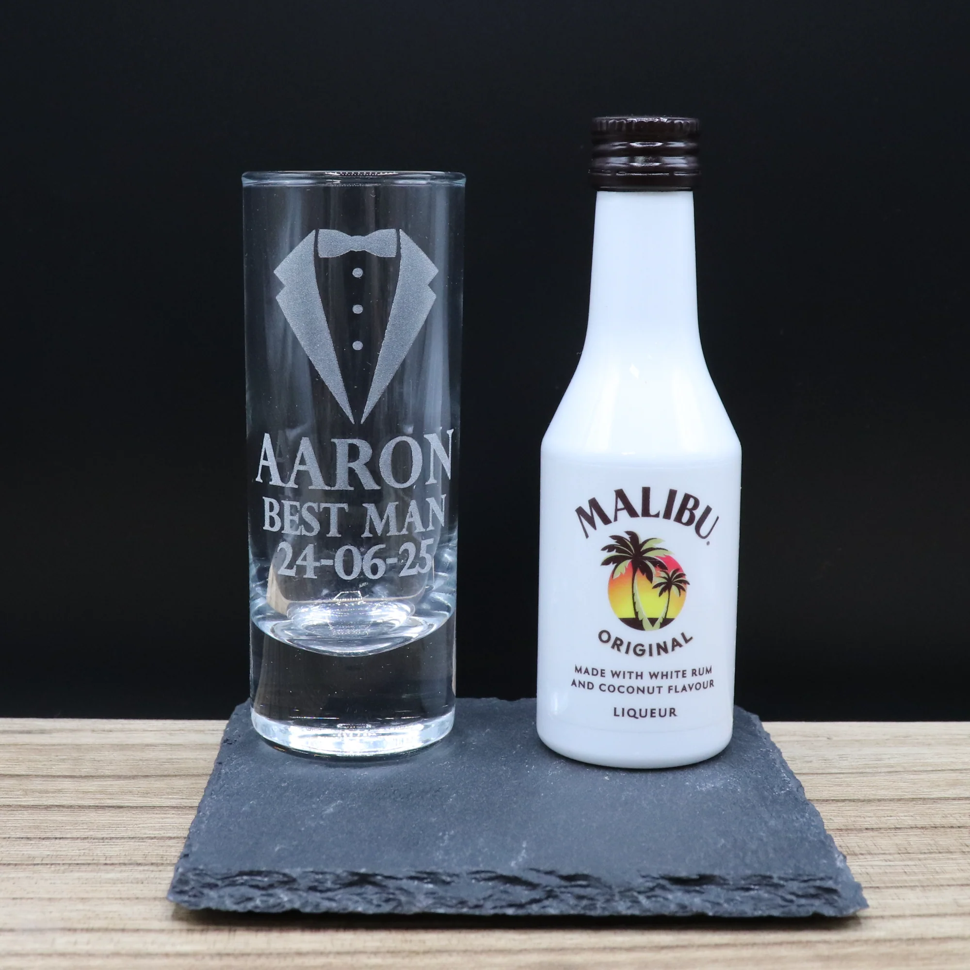 Personalised Best Man Wedding Shot Glass & Miniature Alcohol Gift Set - Image 16