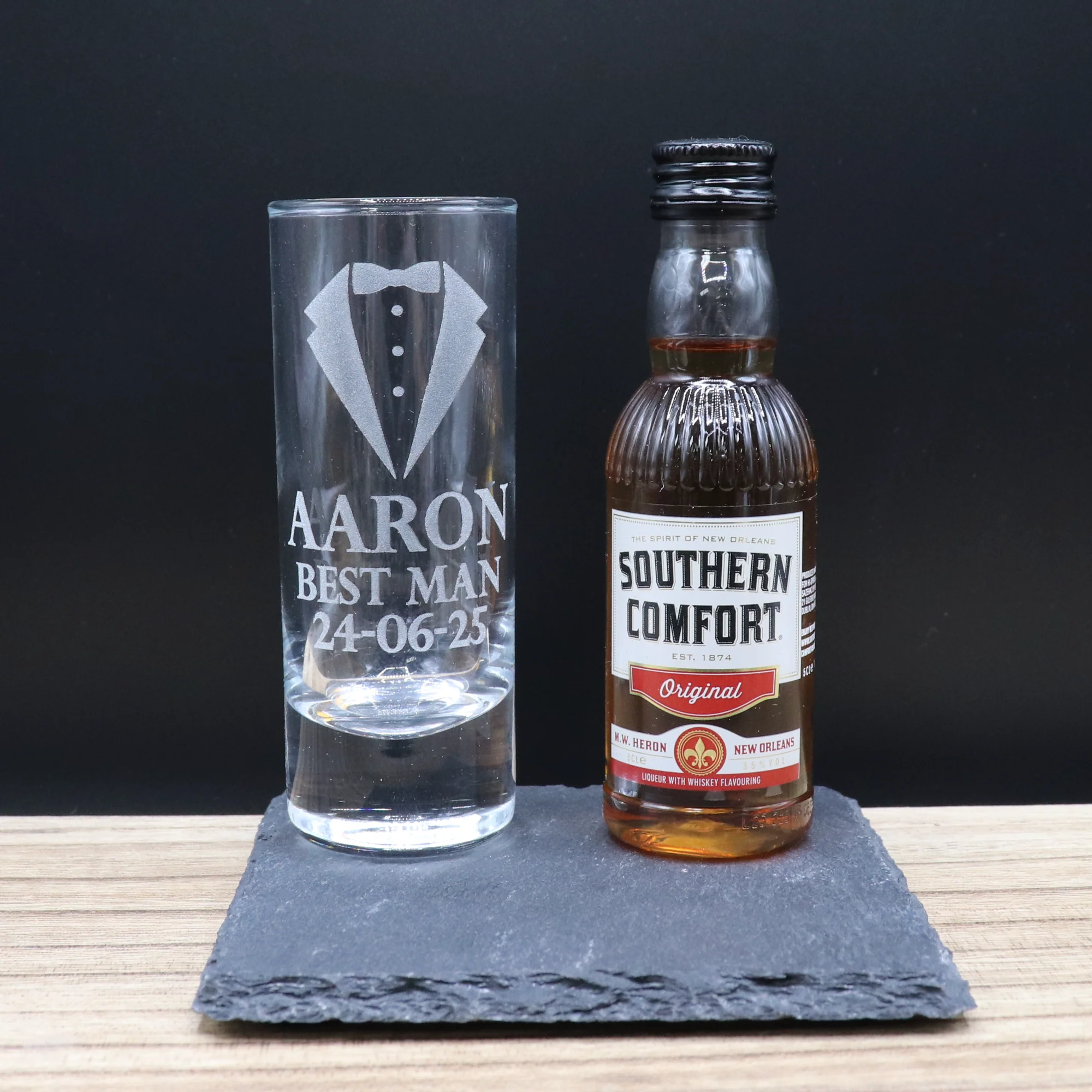 Personalised Best Man Wedding Shot Glass & Miniature Alcohol Gift Set - Image 17