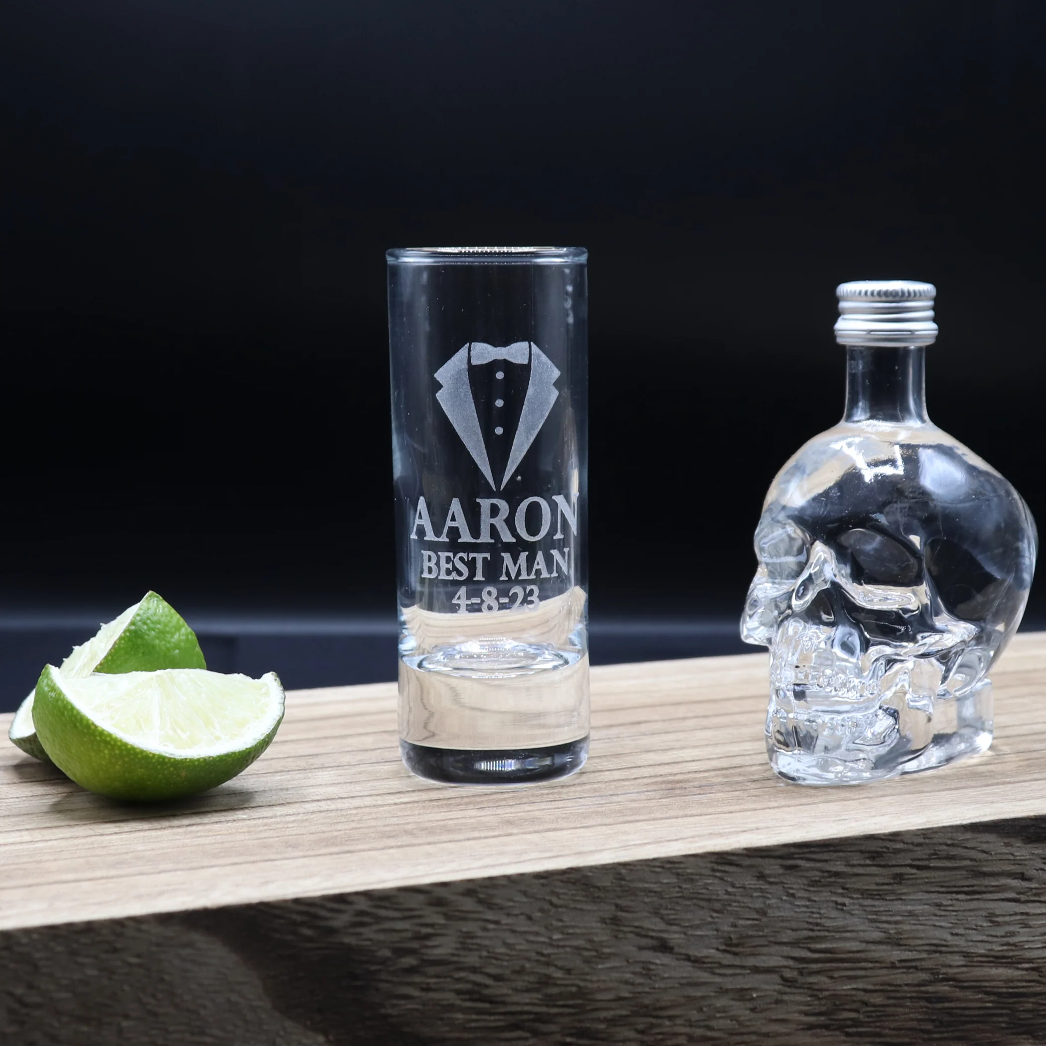 Personalised Best Man Wedding Shot Glass & Miniature Alcohol Gift Set - Image 2