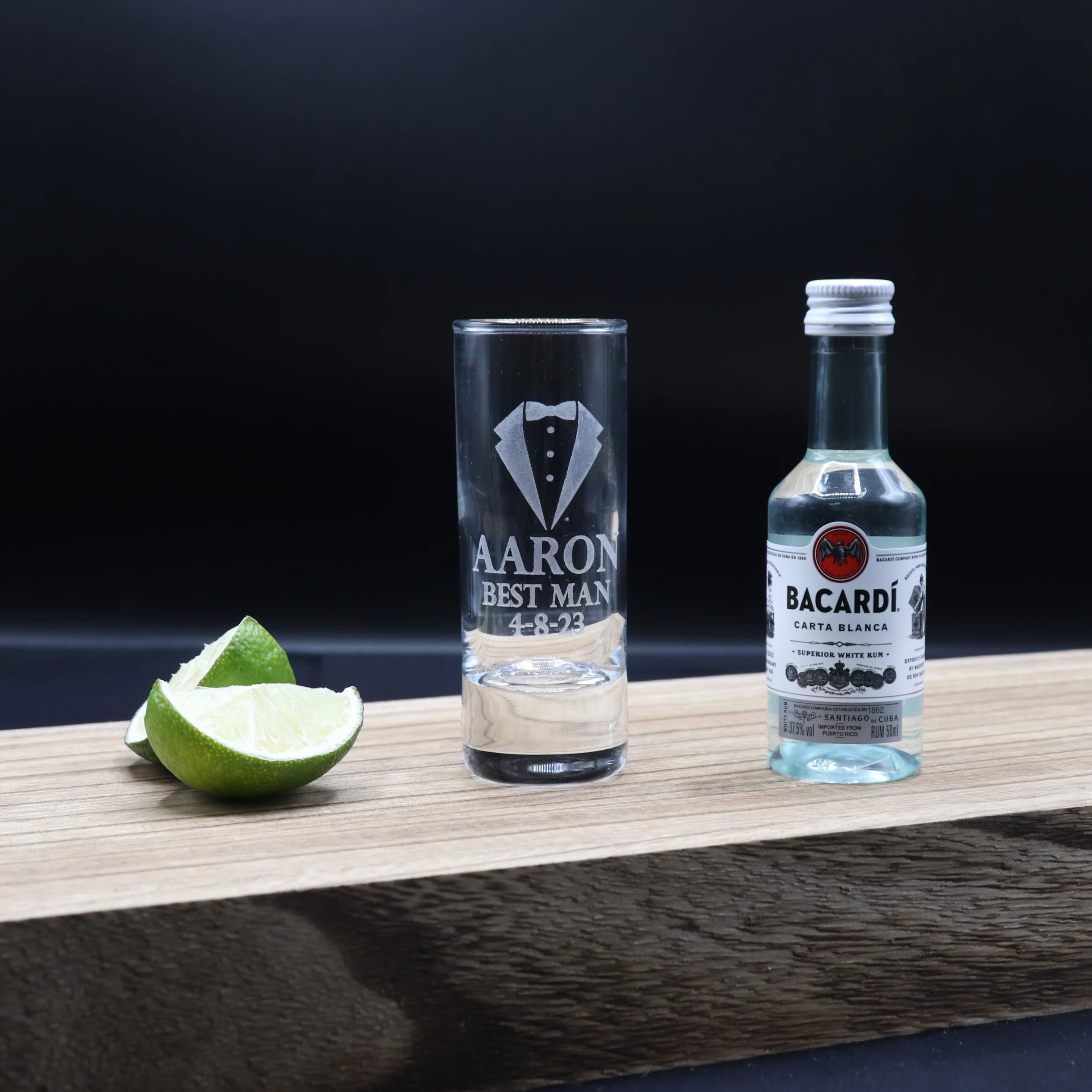 Personalised Best Man Wedding Shot Glass & Miniature Alcohol Gift Set - Image 4