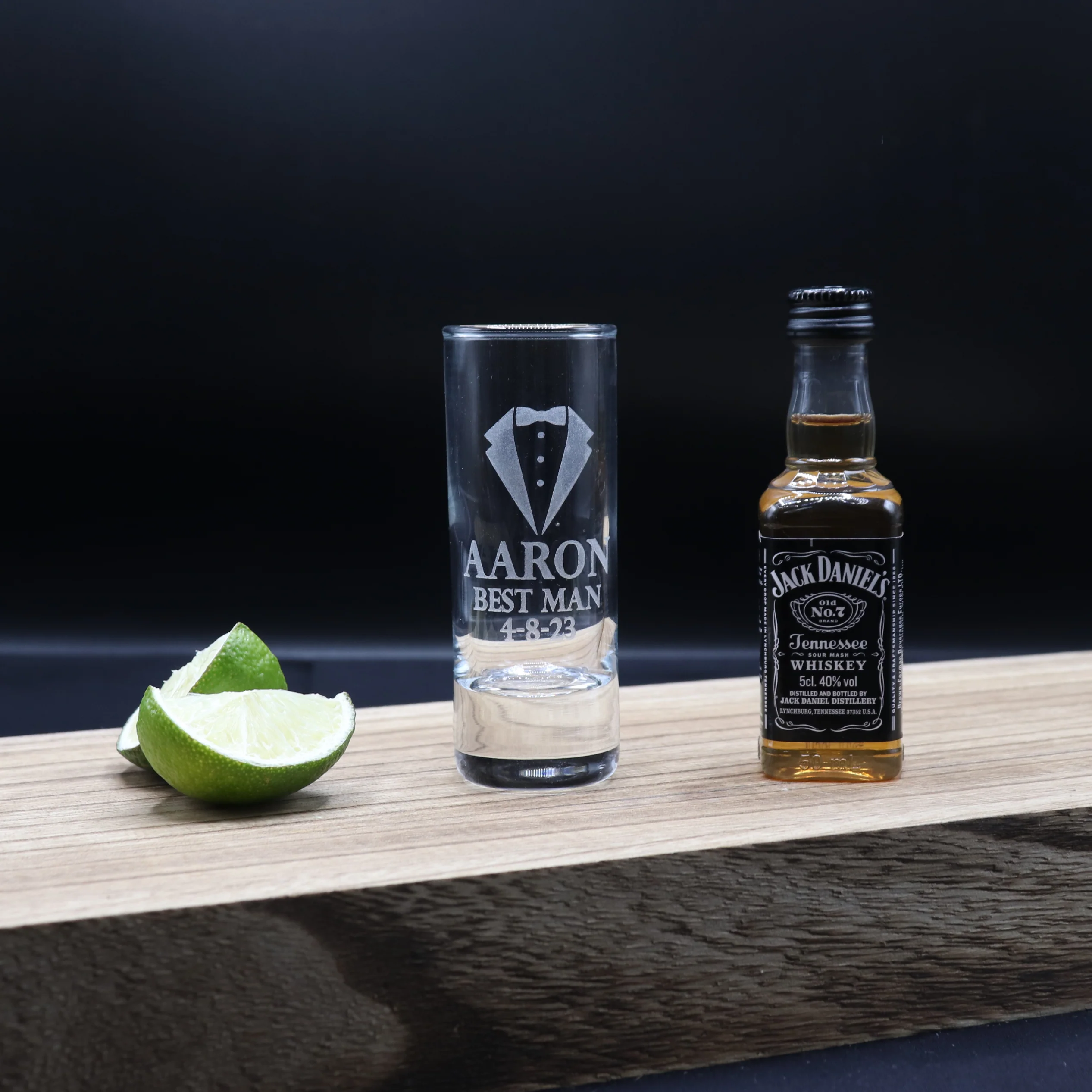 Personalised Best Man Wedding Shot Glass & Miniature Alcohol Gift Set - Image 5