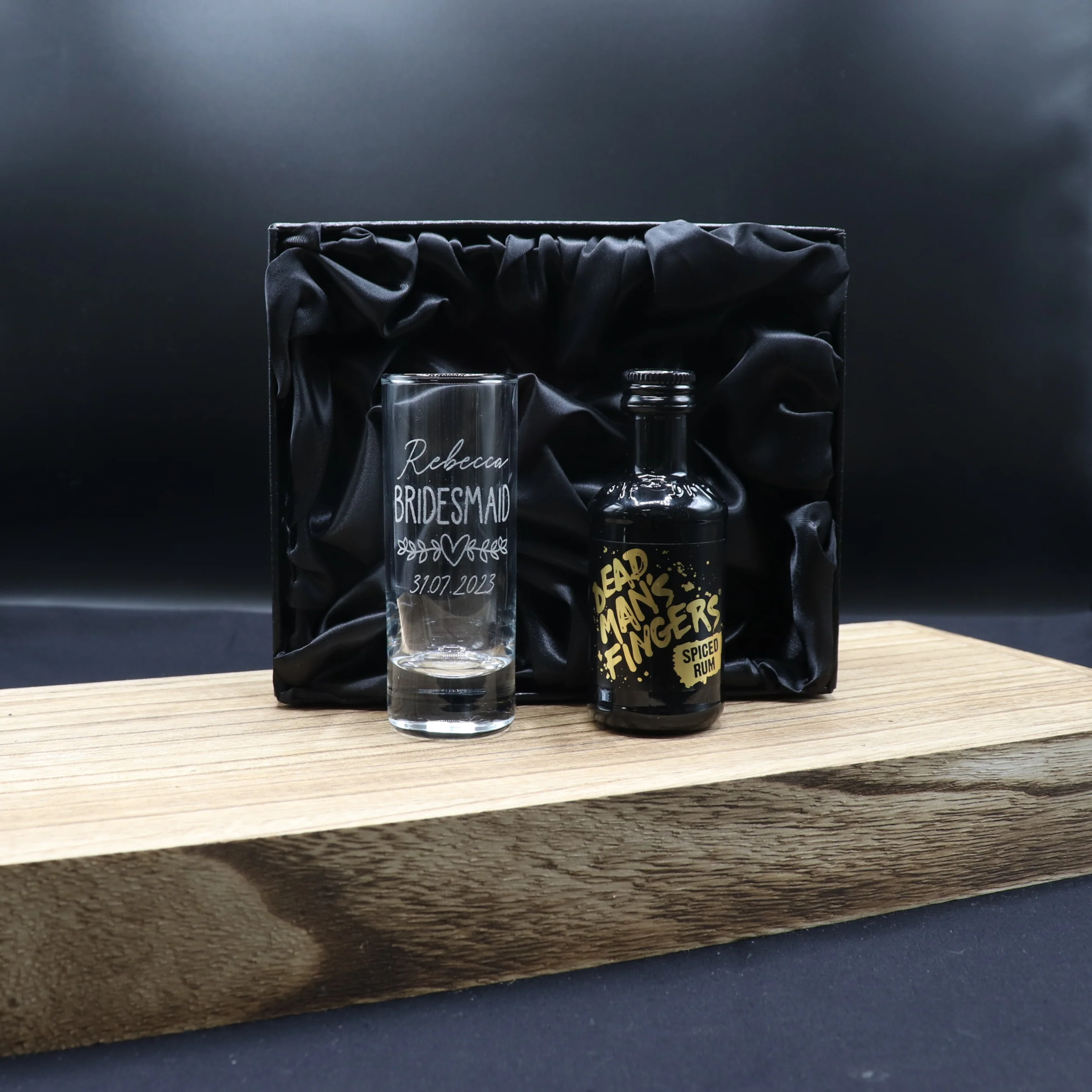 Personalised Tall Shot Glass & Miniature - Bridesmaid Wedding Design - Image 17