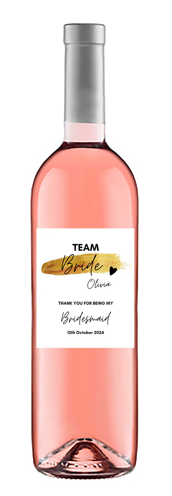 Personalised Prosecco/Wine Bottle Label - Team Bride, Bridesmaid Thank You Design - Image 4