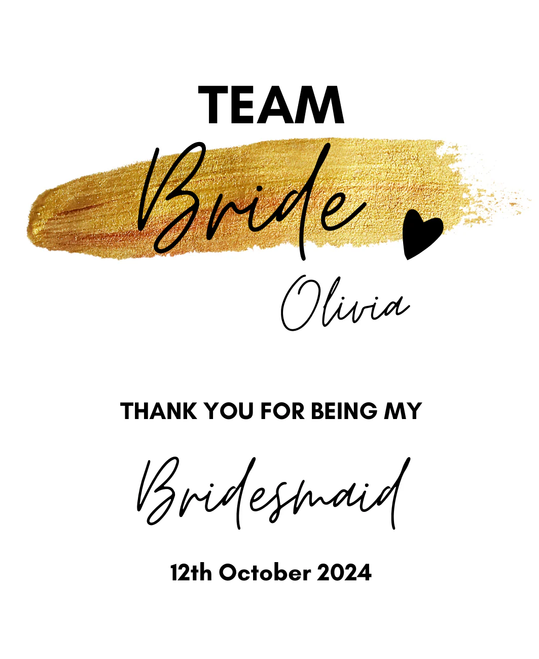 Personalised Prosecco/Wine Bottle Label - Team Bride, Bridesmaid Thank You Design - Image 6