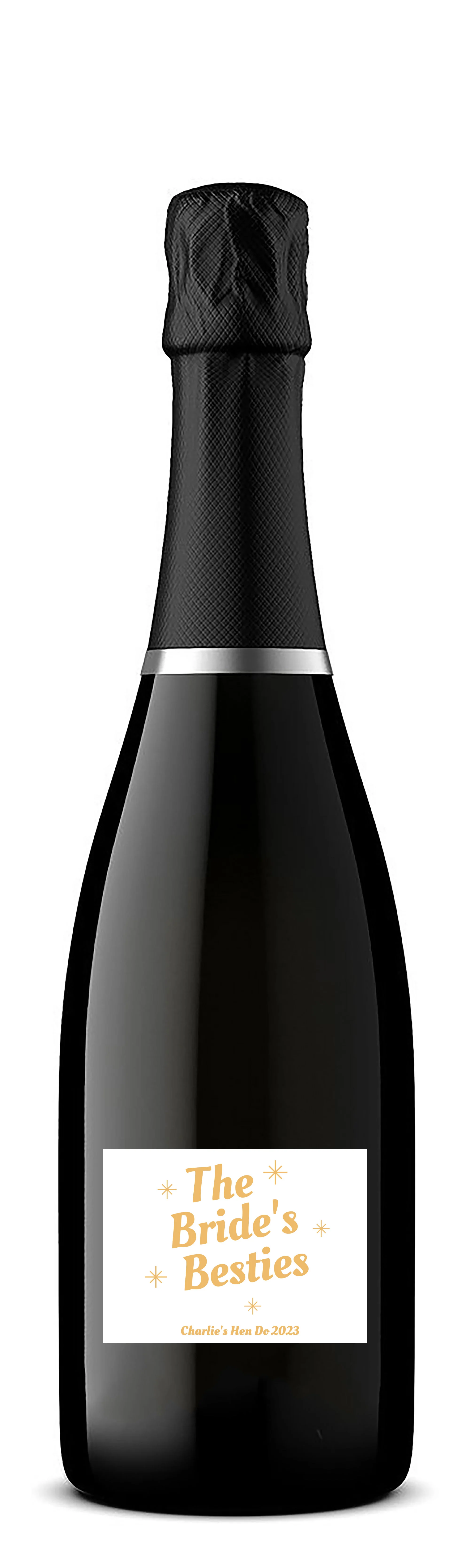 Personalised Prosecco Bottle Label - The Bride's Besties Hen Do Design - Image 4