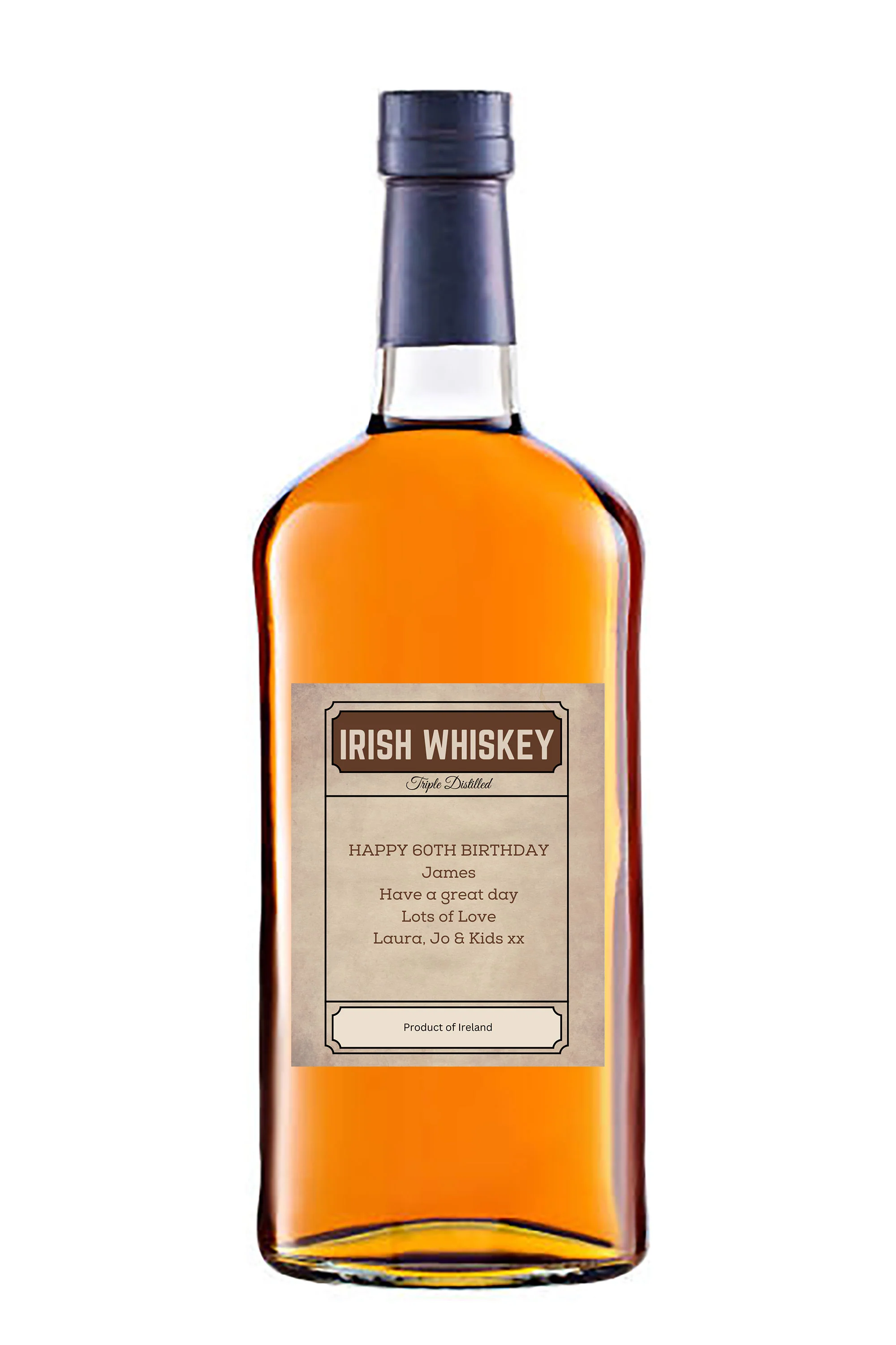 Personalised Bottle Label - Irish Whiskey Design - Image 2