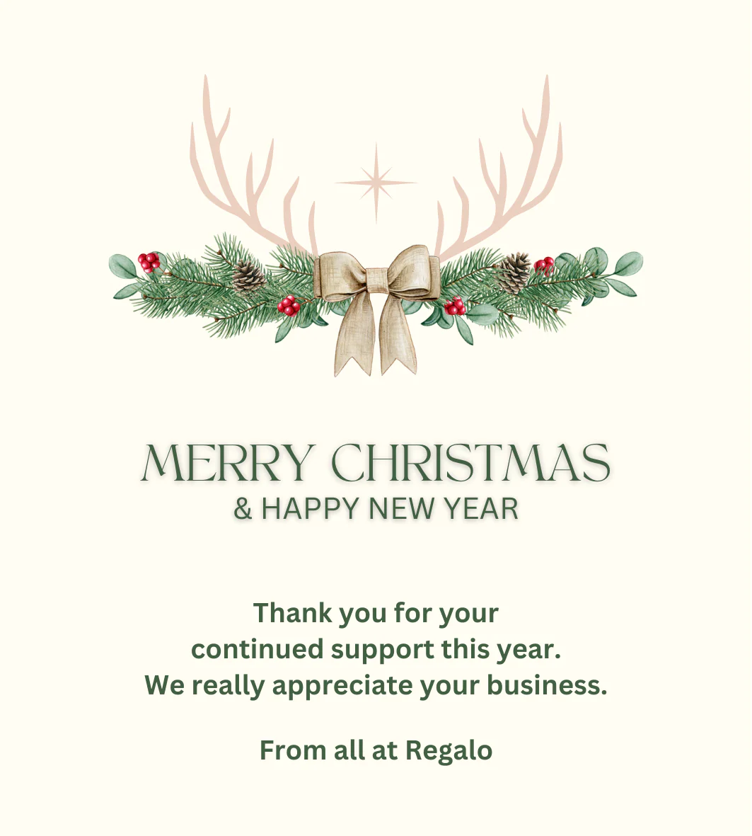 Personalised Wine Bottle Label - Christmas Reindeer Antler Design - Image 2