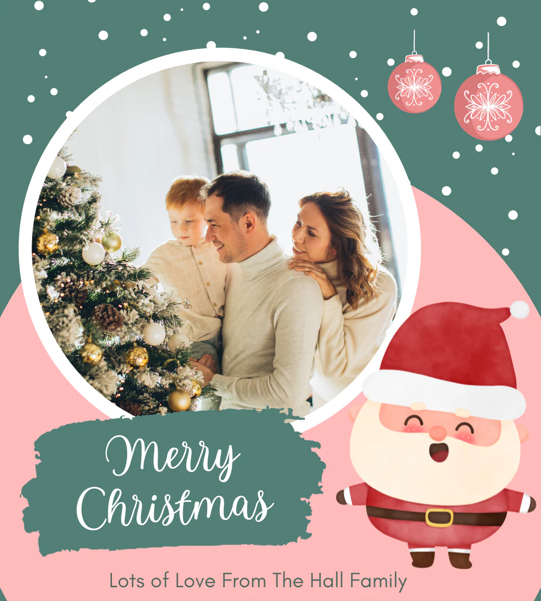 Personalised Wine Bottle Label - Christmas Santa Photo Design - Image 3