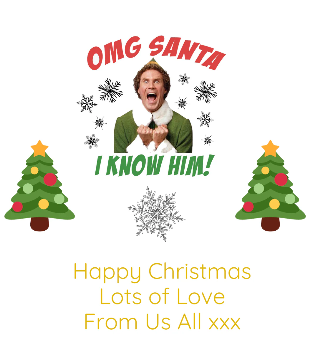 Personalised Wine Bottle Label - Christmas Elf Design - Image 3