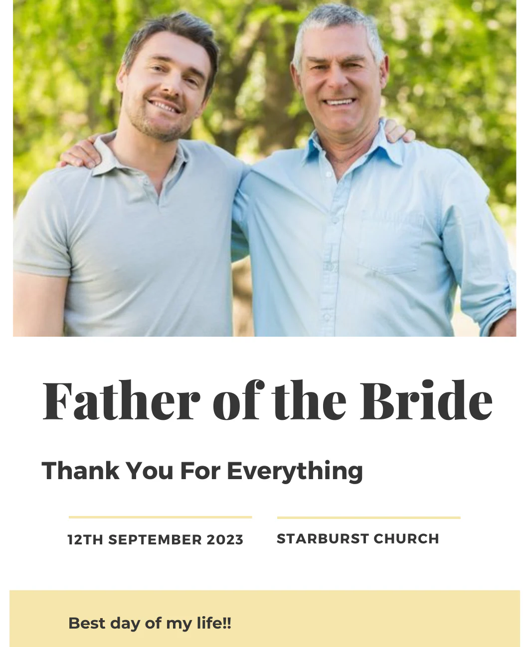 Personalised Wine Bottle Label - Father of the Bride Photo Design - Image 2