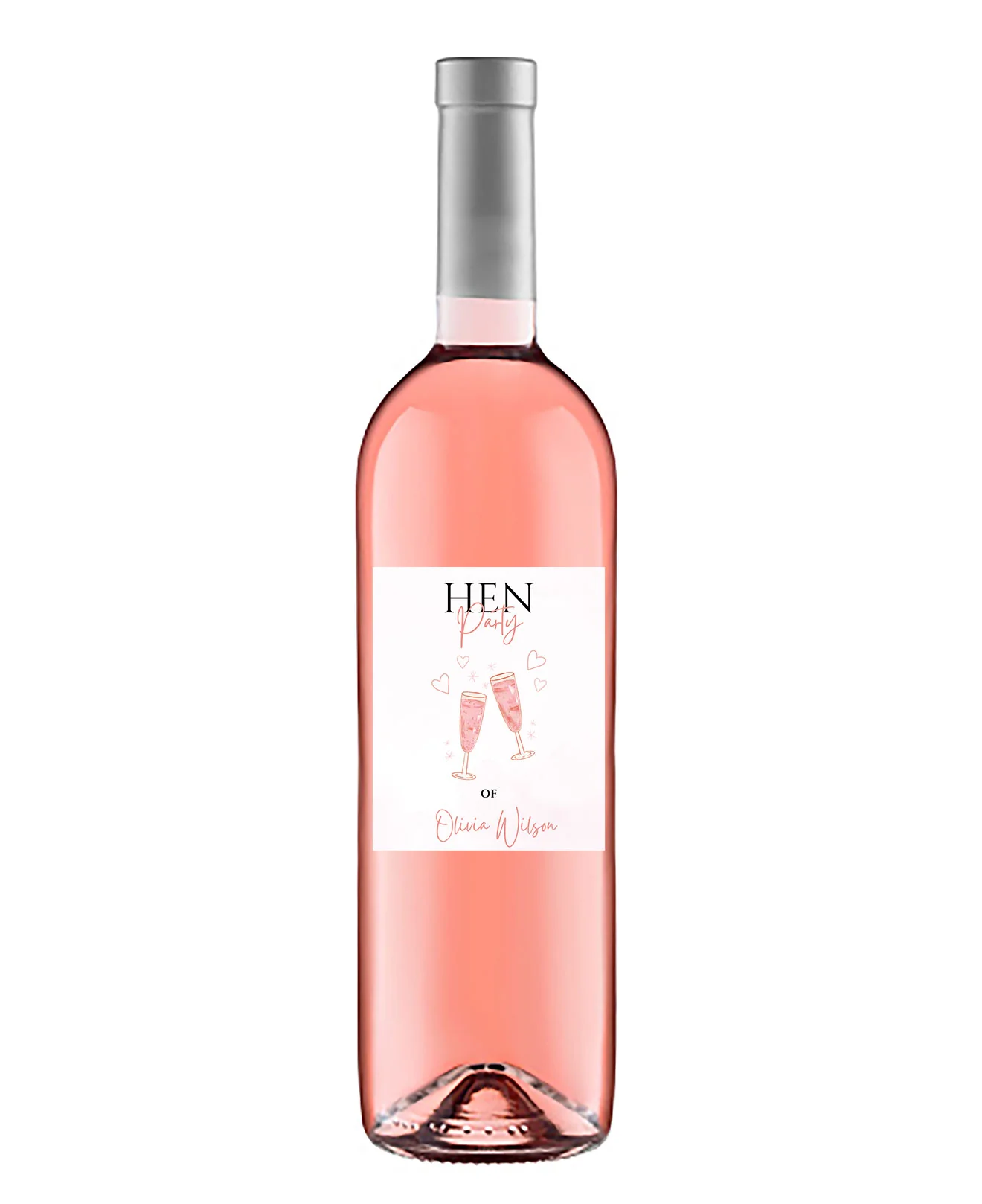 Personalised Wine Bottle Label - Hen Party Glasses Design - Image 3