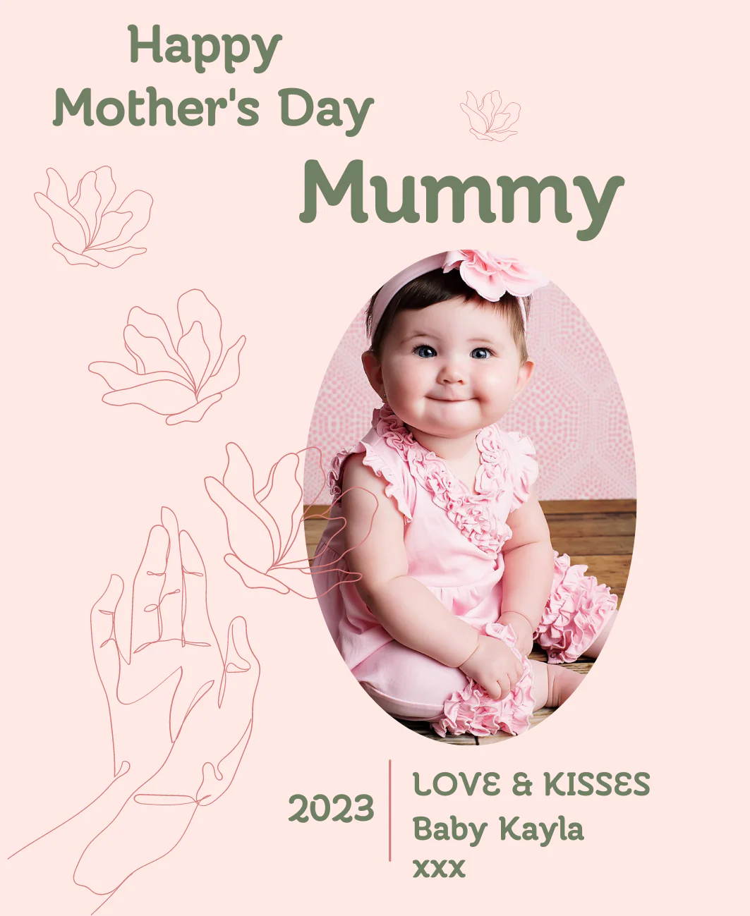 Personalised Wine Bottle Label - Mother´s Day Photo Design - Image 2