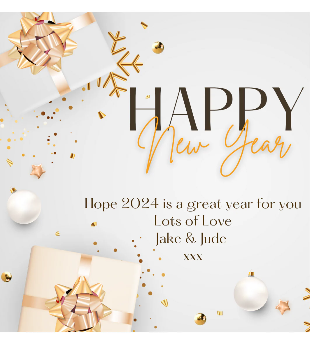 Personalised Wine Bottle Label - New Year Presents Design - Image 3