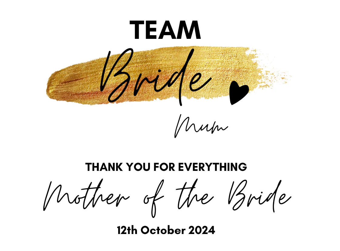 Personalised Prosecco/Wine Bottle Label - Team Bride, Mother of the Bride Design - Image 3