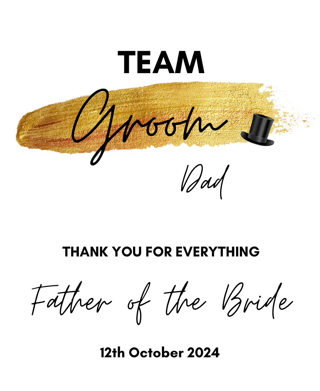 Personalised Prosecco/Wine Bottle Label - Team Groom, Father of the Bride Design - Image 6