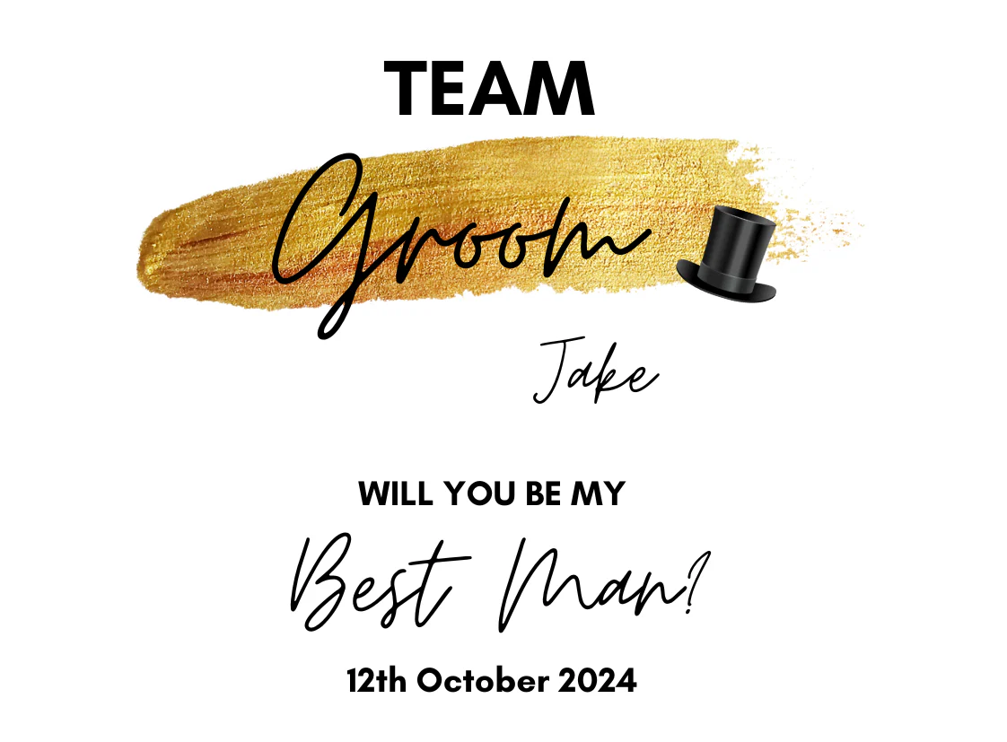 Personalised Prosecco/Wine Bottle Label - Team Groom, Will You Be Best Man? Design - Image 3