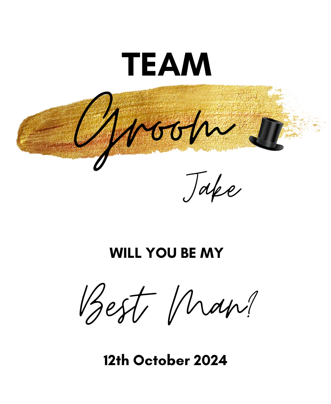 Personalised Prosecco/Wine Bottle Label - Team Groom, Will You Be Best Man? Design - Image 4