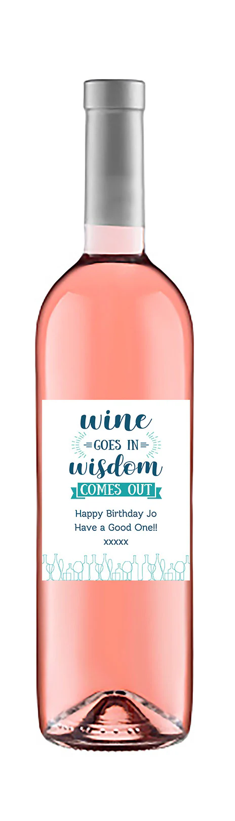 Personalised Wine Bottle Label - Wine Wisdom Design - Image 3