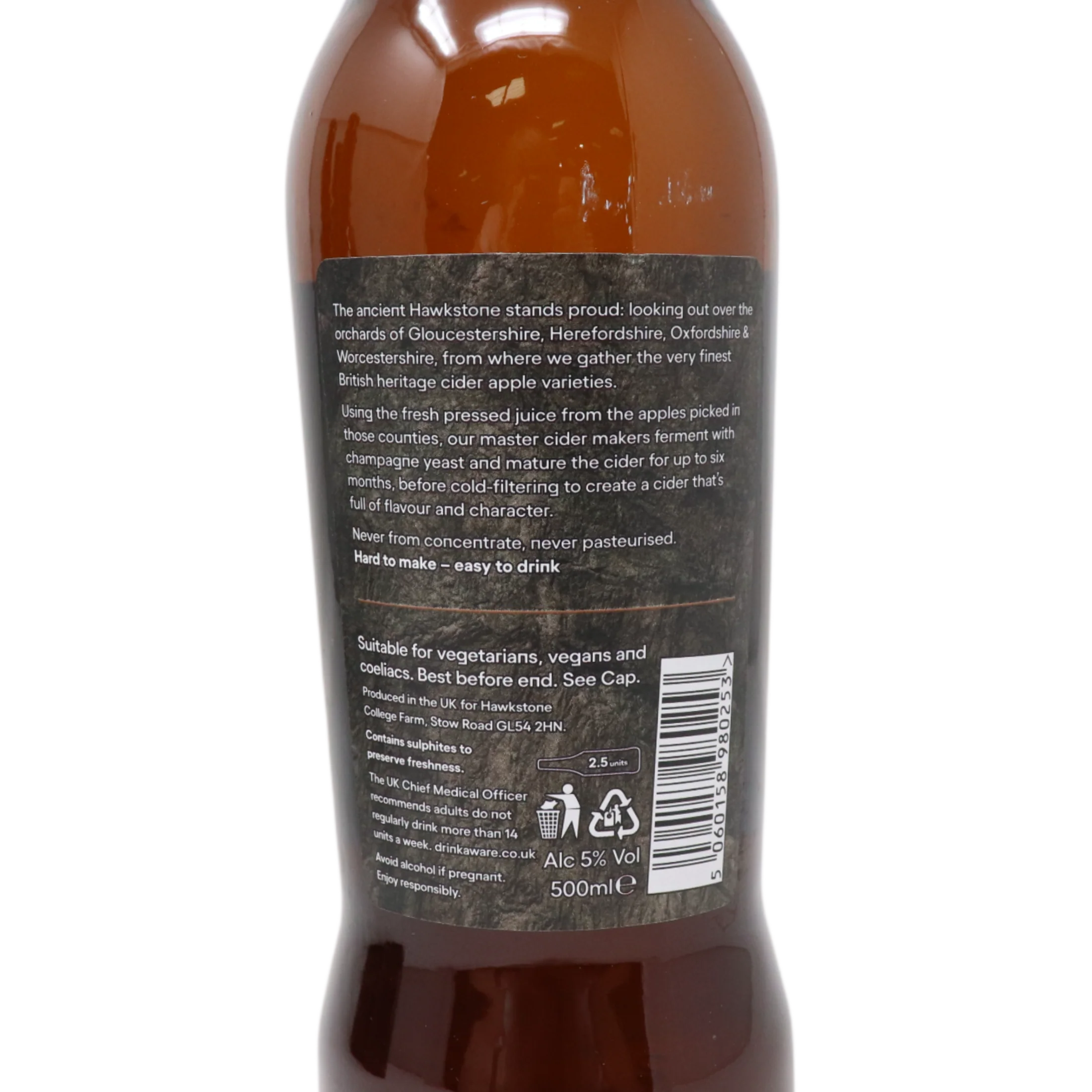 Personalised Wooden Bottle Carrier & 4 Bottles of Hawkstone Cider Gift Set - Image 3