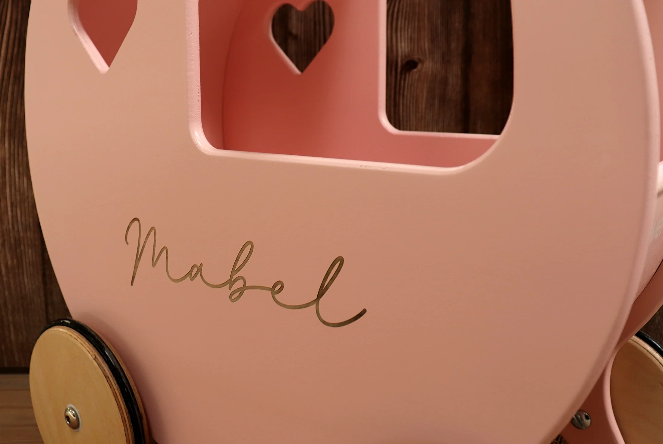Personalised Wooden Dolls Pram - Image 3