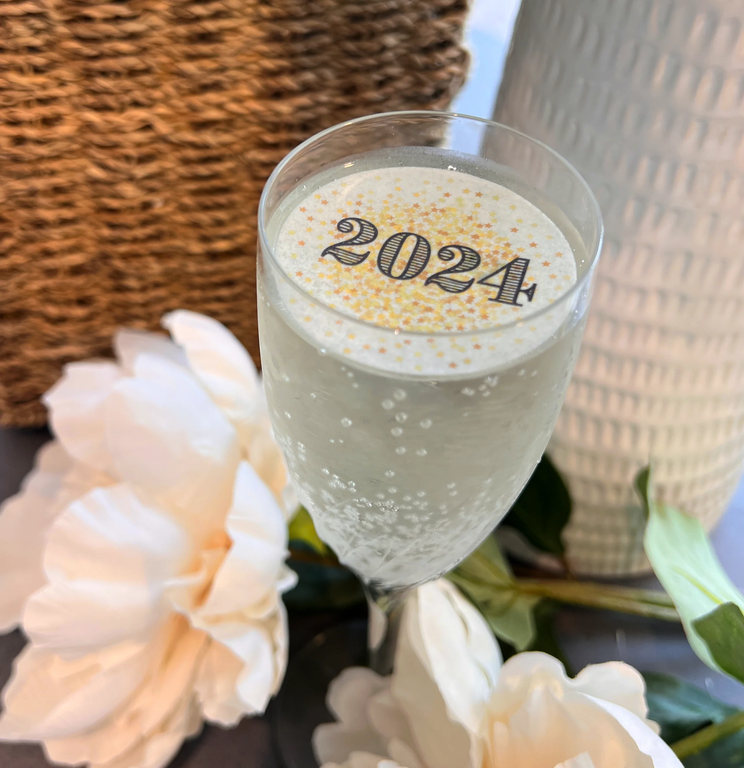 Personalised New Year Edible Cocktail Drink Toppers - Image 3
