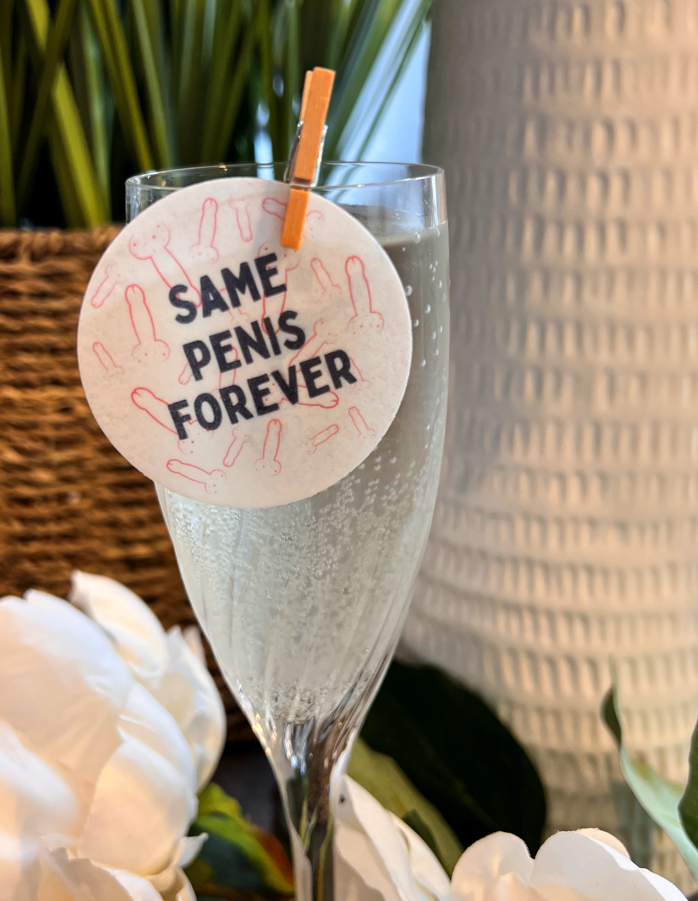 Same Penis Forever Hen Party Design Edible Cocktail Drink Toppers - Image 3